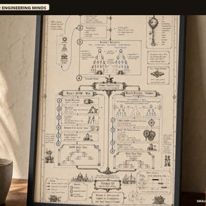 Diagrama del ciclo de vida de renderizado de React, arte mural para ingenieros de software (descarga digital) imagen 3