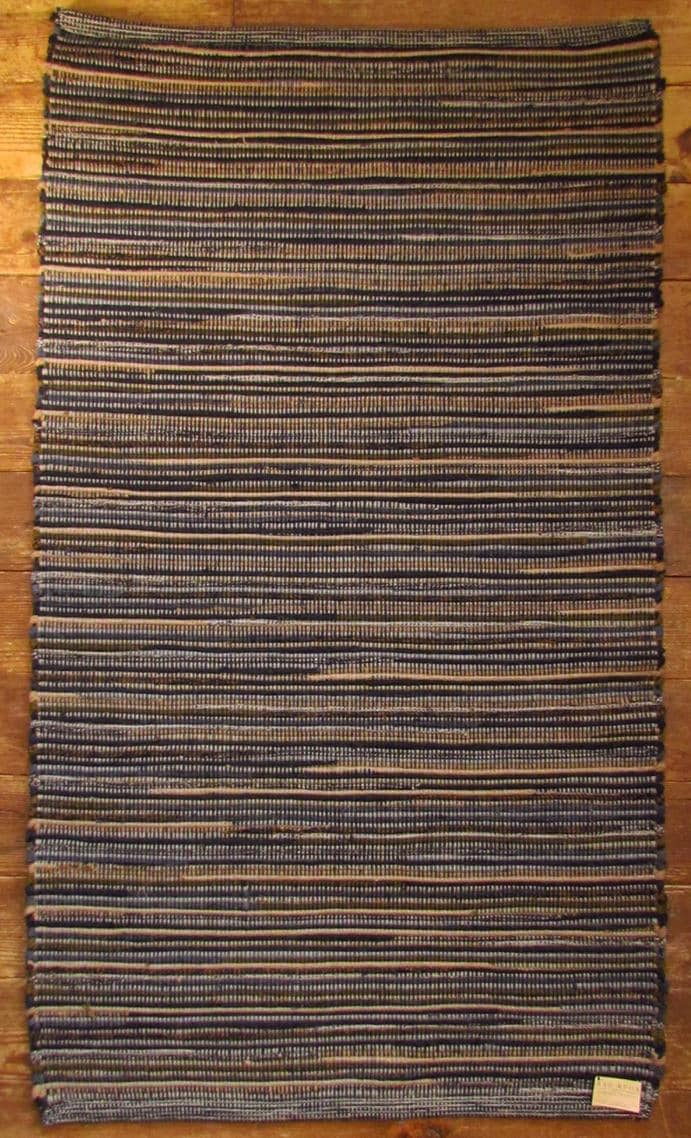Gray Wool Rag Rug Handwoven Wool Rag Rug 34