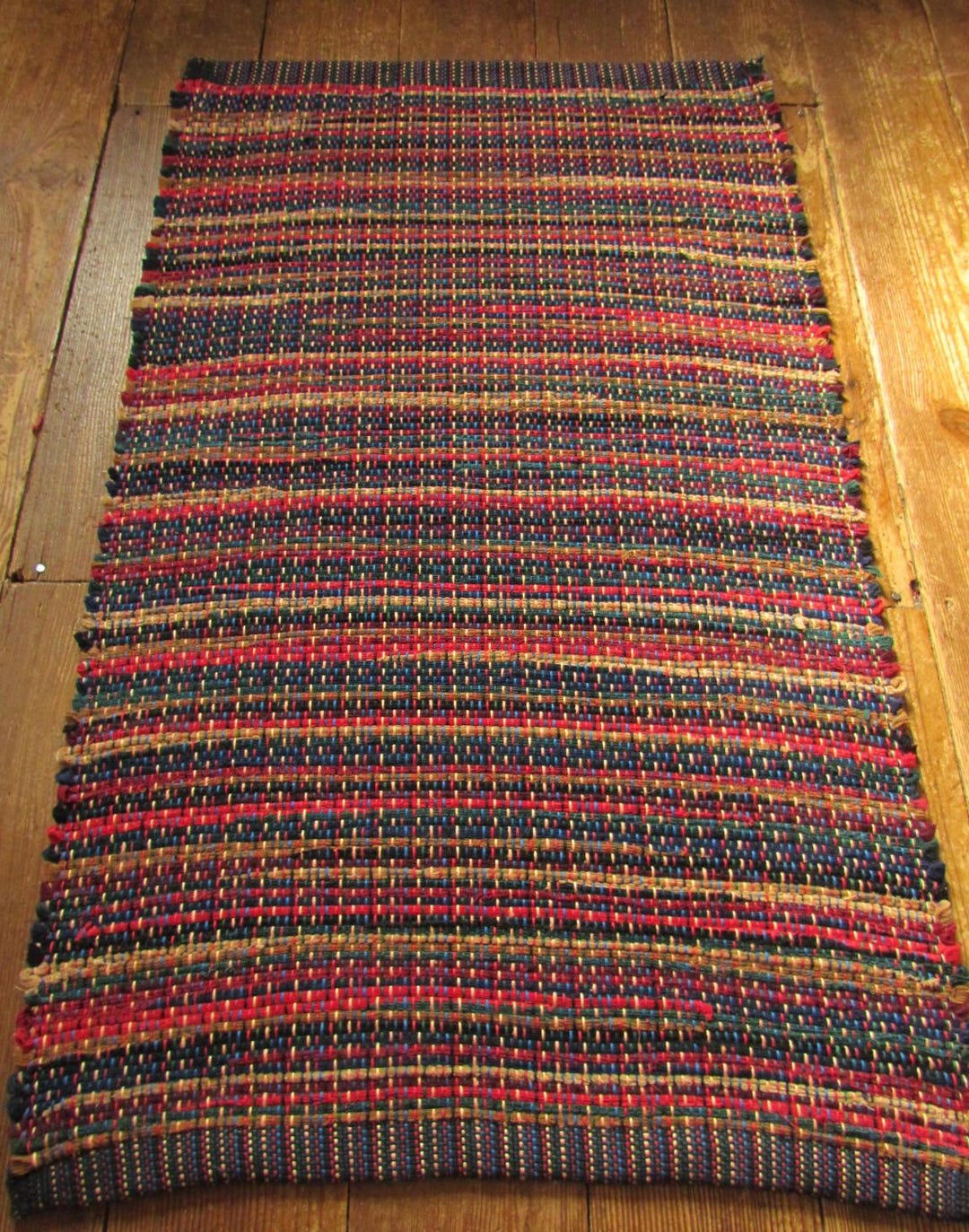 Traditional Rag Rug Multi Colored Washable Recycled Handwoven - Etsy