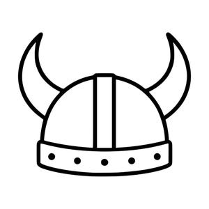 Vikingahjälm SVG, nordisk clipart klippfil, hornhjälmdesign (digital nedladdning)