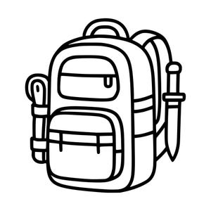 Bug-out Bag SVG Clipart, Backpack Cut File, Sublimation Design (Digital Download)