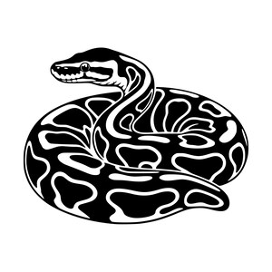 Arquivo de corte SVG DXF EPS de cobra píton-bola (Download digital - png)