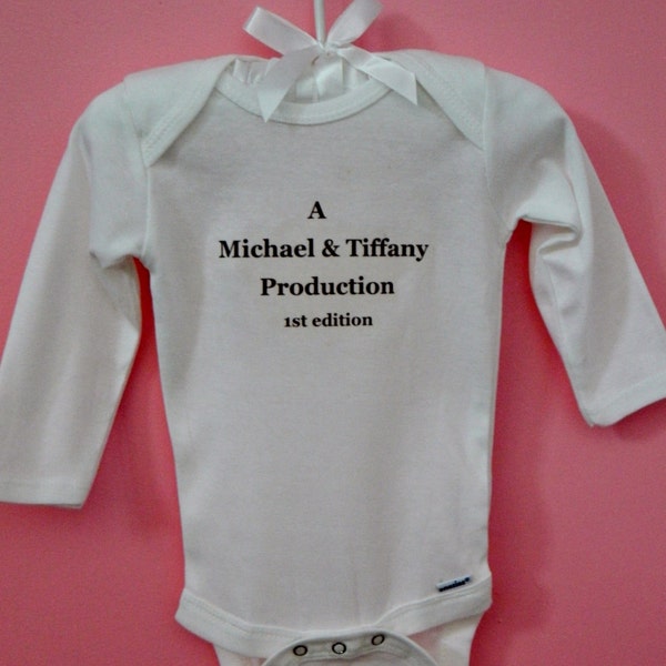 Personalized 1st Edition Bodysuit/ Baby Onesie/ One of a Kind Onesie/ Infant Onesie/ Baby Shower Onesie