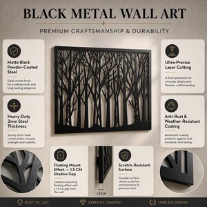 Bamboo Metal Wall Art, Zen Wall Decor, Botanical Wall Hanging, Nature Wall Sculpture, Minimalist Home Decor, Asian Home Decor, Zen Patio Art image 12