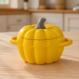 1 12 Dollhouse Pumpkin Pot, Miniature Alloy Soup Pot with Removable Lid, Halloween Kitchen Decor