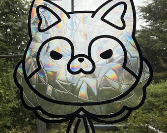 Atrapasueños Valko Wolfie / Adhesivo prismático para ventana / Amor y espacio profundo