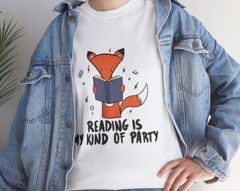 Reading Is My Kind Of Party Cute Bookworm Fox