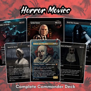 Horror Movies Proxy Deck 100 Cards with Tokens | Full Commander Deck | Ready to Play | Perfect Gift for Fans and Collectors
