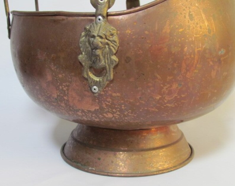 Coal BucketVintage Copper Coal Scuttle Bucket Etsy