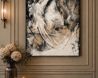 Fragments of Light: Abstract Reclaimed Canvas painting, Art, Metallic gold Detailing (OOAK) sustainable art reworked giving it a new life