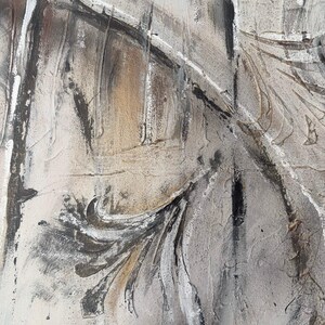 Original Abstract painting reclaimed Wall Art Canvas 80x80 cm Neutral image 16
