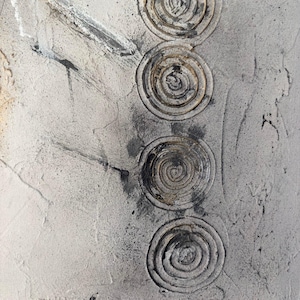 Original Abstract painting reclaimed Wall Art Canvas 80x80 cm Neutral image 18
