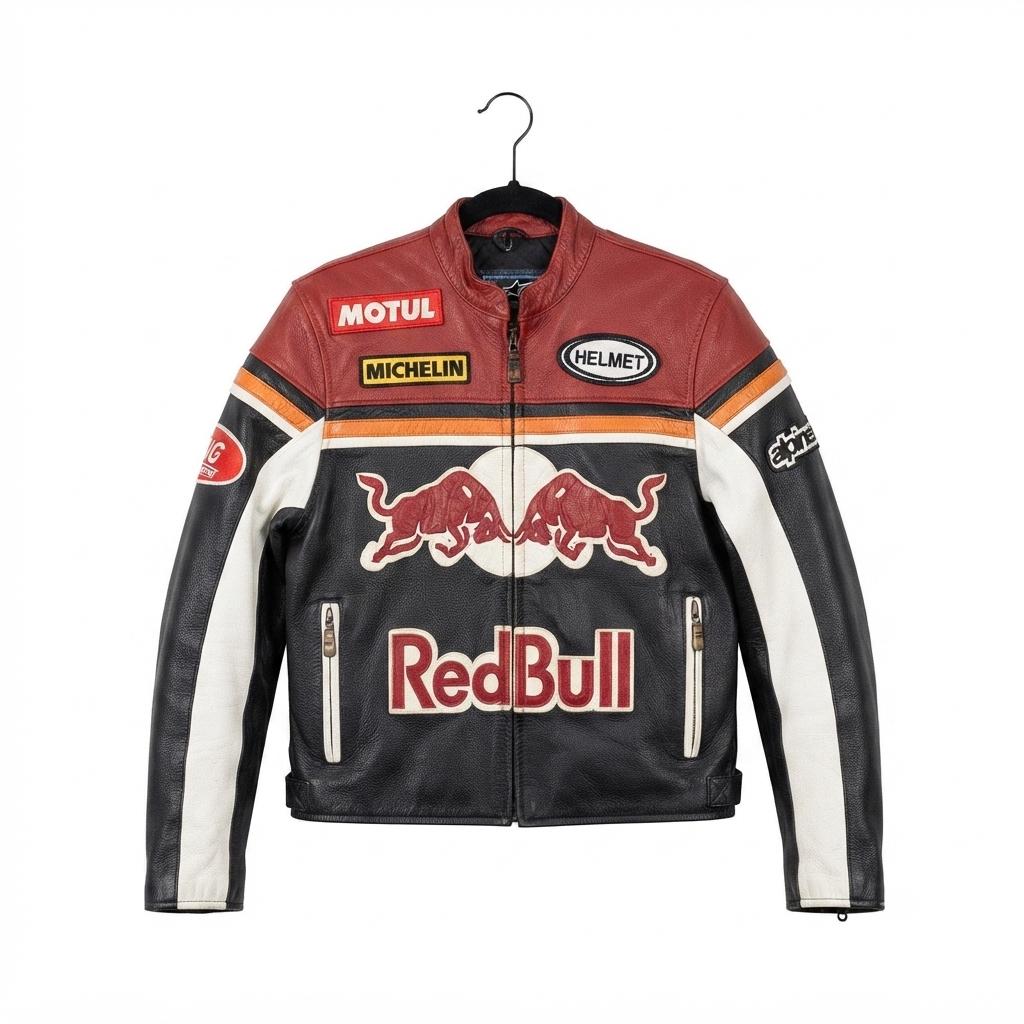 Red bull leather racing jacket - Etsy 日本