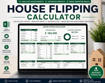住宅転売計算ツールExcelテンプレート｜不動産投資スプレッドシート｜リフォーム予算トラッカー｜転売利益計算ツール｜ダウンロード
