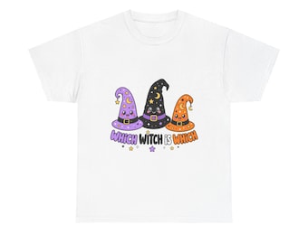 Which Witch Is Which T-Shirt | Halloween Witch Hats, Cute Spooky Design