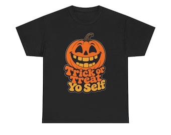 Jack-o'-Lantern Trick or Treat Yo Self T-Shirt | Halloween Pumpkin Tee