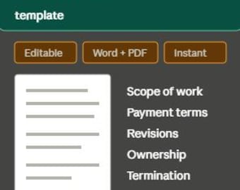 Freelance Contract Template Editable Word Freelancer Client Agreement