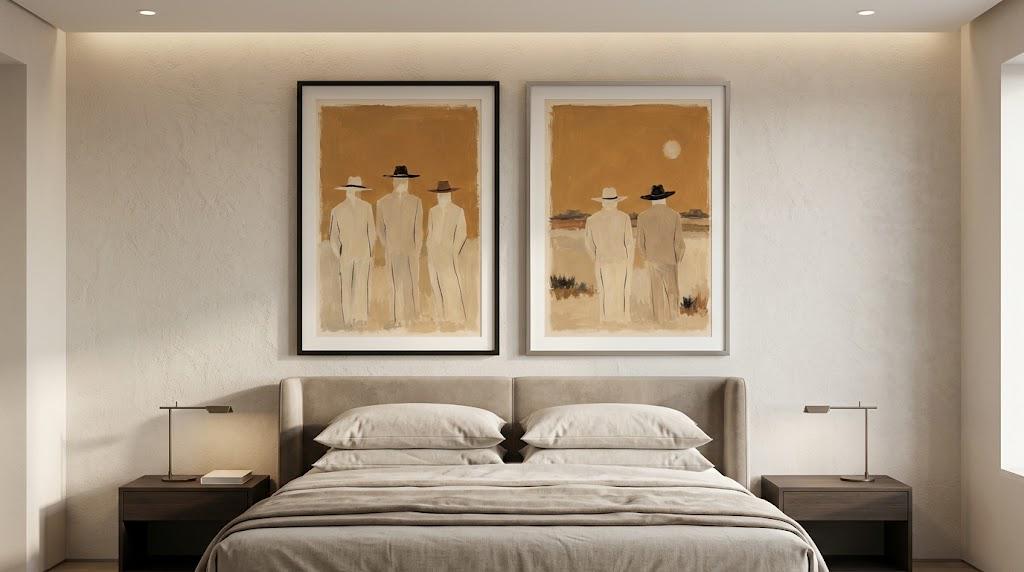 Cowboy Wall Art Set of 2, Western Prints Set, Black and White Diptych photo 4