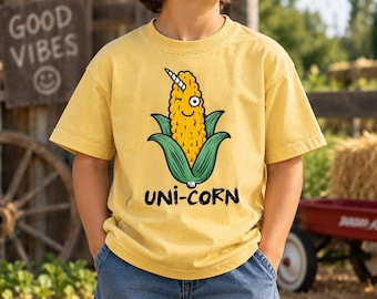 Funny Corn Shirt Design PNG - Unicorn Corn Sublimation Graphic, Corn Lover Gift for Tees