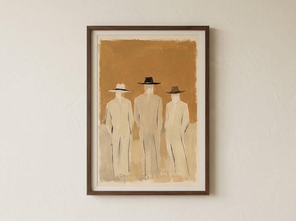 Cowboy Wall Art Set of 2, Western Prints Set, Black and White Diptych photo 2