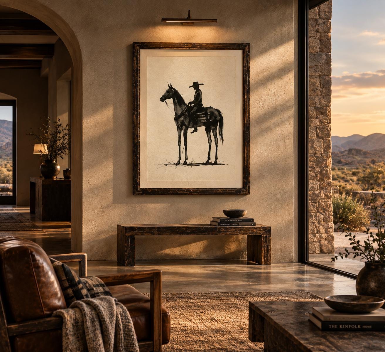 Horse Wall Art Print, Vintage Cowboy Horse Decor, Western Printable photo 4
