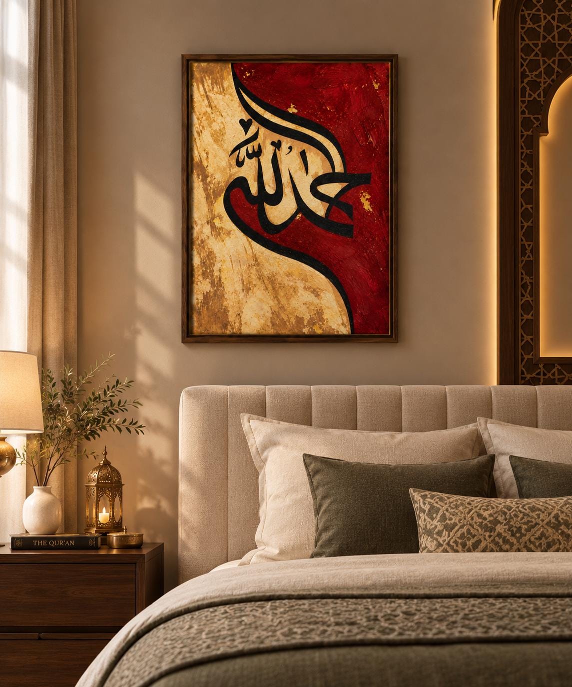 Islamic Wall Art – Alhamdulillah Calligraphy Print, Digital Download photo 2