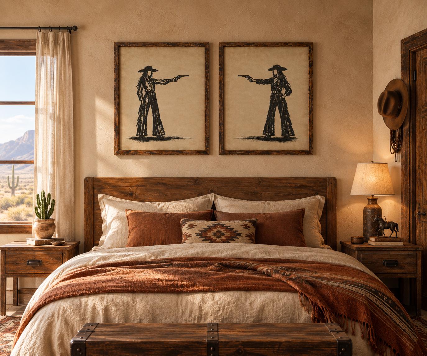 Vintage Cowgirl Wall Art Print: Western Rustic Decor photo 2