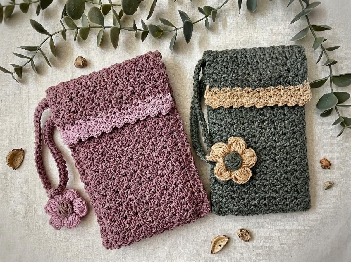 Crochet Bag Patterns – 5-in-1 PDF Bundle, Tote, Crossbody, Purse and Phone Pouch photo 4