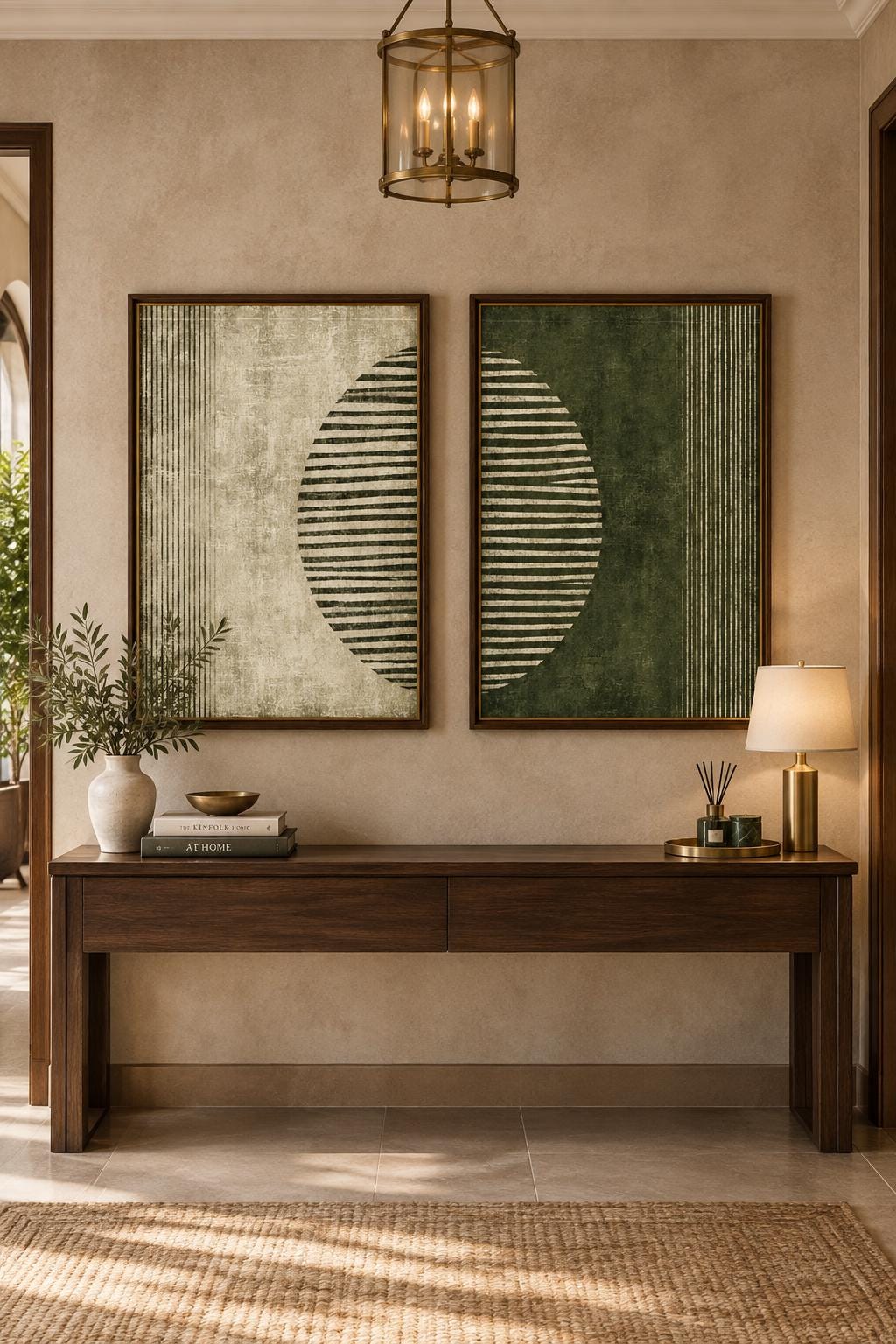 Sage Green Wall Art Set of 2, Sage Boho Prints, Green Wall Decor, Emerald Green Wall Art, Olive Green Wall Decor, Printable Set of 2 Posters photo 6