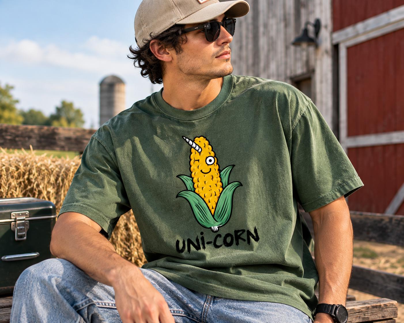 Funny Corn Shirt Design PNG - Unicorn Corn Sublimation Graphic, Corn Lover Gift for Tees photo 4