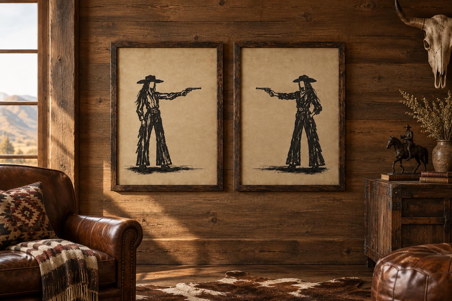 Vintage Cowgirl Wall Art Print: Western Rustic Decor photo 7