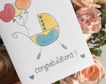 Gender Neutral, New Baby, Congratulations Greeting Card