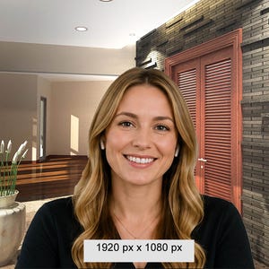 Stone Wall Zoom Background, Cozy Interior Virtual Background for Teams & Google Meet