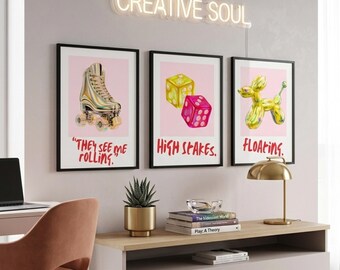 Playroom 3 pieces  Wall Art Set | Digital Download