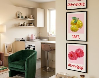 Tutti Frutti 3 pieces Wall Art Set | Digital Download