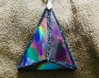 Colgante prisma galáctico holograma