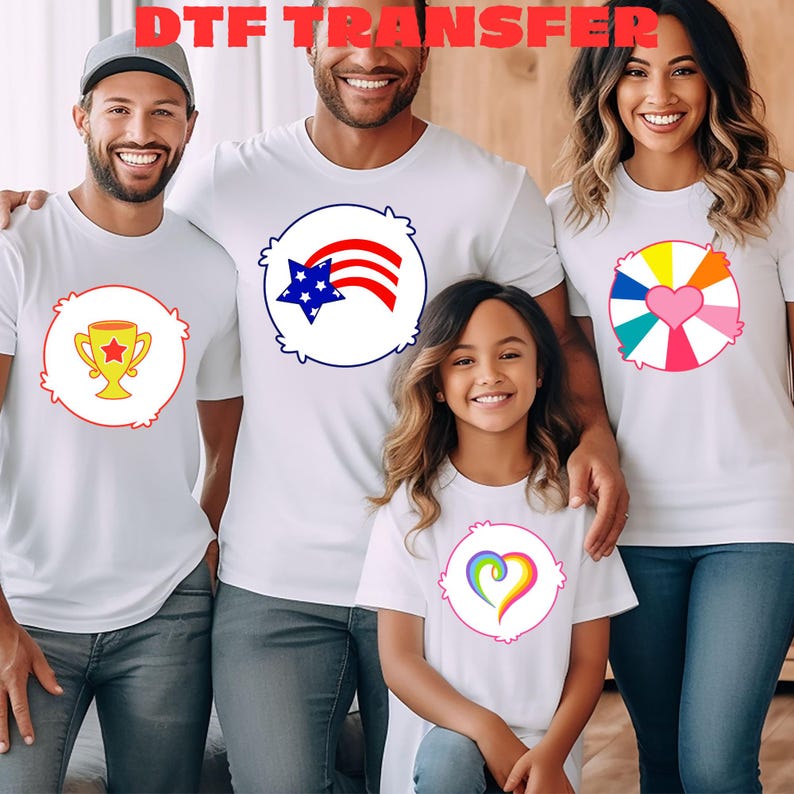 Care Bear Costume dtf, Custom Care Bear Group  dtf, Care Bear  dtf Halloween Group Costume  dtf, Matching Family Care Bear  dtf