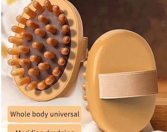 Wooden Body Massage Brush | Handheld Dry Massage Tool