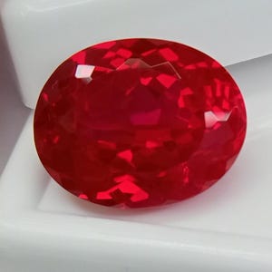 Red Ruby 13-15 Ct | Certified Oval Cut Natural Real Top Quality Gemstone | AAA Top Quality Blood Red Loose Stone for Jewelry Making | CM317