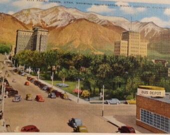 Antique 1943 Ogden Utah Photo Postcard
