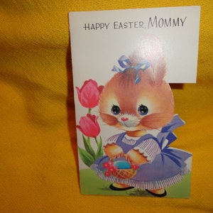 SHIPS FREE Vintage 1950s Unused Easter Greeting Cards to Mommy Set of THREE image 1