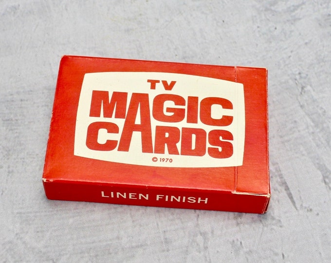 Vintage TV Magic Cards, 1970s Magic Trick Deck of Cards, Playing Cards