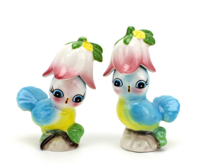 Vintage Bluebird Salt and Pepper Shakers Spring Table Birds Etsy