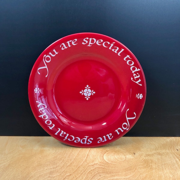 Vintage You are Special Today Plate The Original Red Plate Co, 1979, Celebration Plate, Birthday Plate, Great Family Tradition