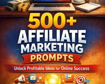 Über 500 ChatGPT-Prompts für Affiliate-Marketing | KI-Prompt-Paket für Nischenrecherche, Content-Ideen & Social Media | Download für passives Einkommen