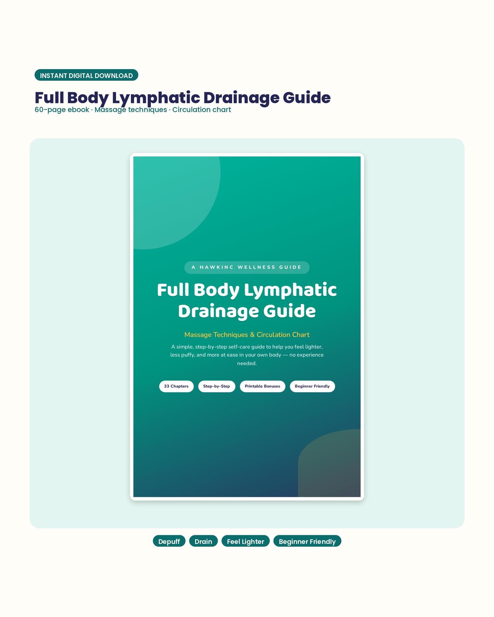 Full Body Lymphatic Drainage Guide PDF cover
