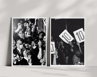 Fashion Photography Wall Art Set, Paparazzi & Runway Rating Print, Black and White Fashion Poster, Editorial Glamour Decor