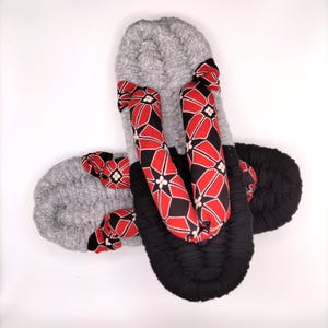 men&#39;s slippers, slippers women, 26.5cm, Flip Flops, Nuno Zori, Handmade, Kimono, Vintage fabric, Japanese gifts, inner shoes -310