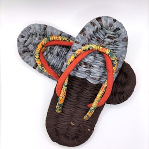 men&#39;s slippers, slippers women, 28.5cm, Flip Flops, Nuno Zori, Handmade, Kimono, Vintage fabric, Japanese gifts, inner shoes -324
