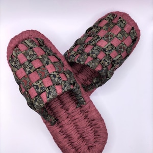 men&#39;s slippers, slippers women, 29cm, Flip Flops, Nuno Zori, Handmade, Kimono, Vintage fabric, Japanese gifts, inner shoes -300